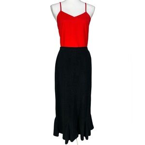 JONDEN / Black Textured Stretch Maxi Skirt / Medium